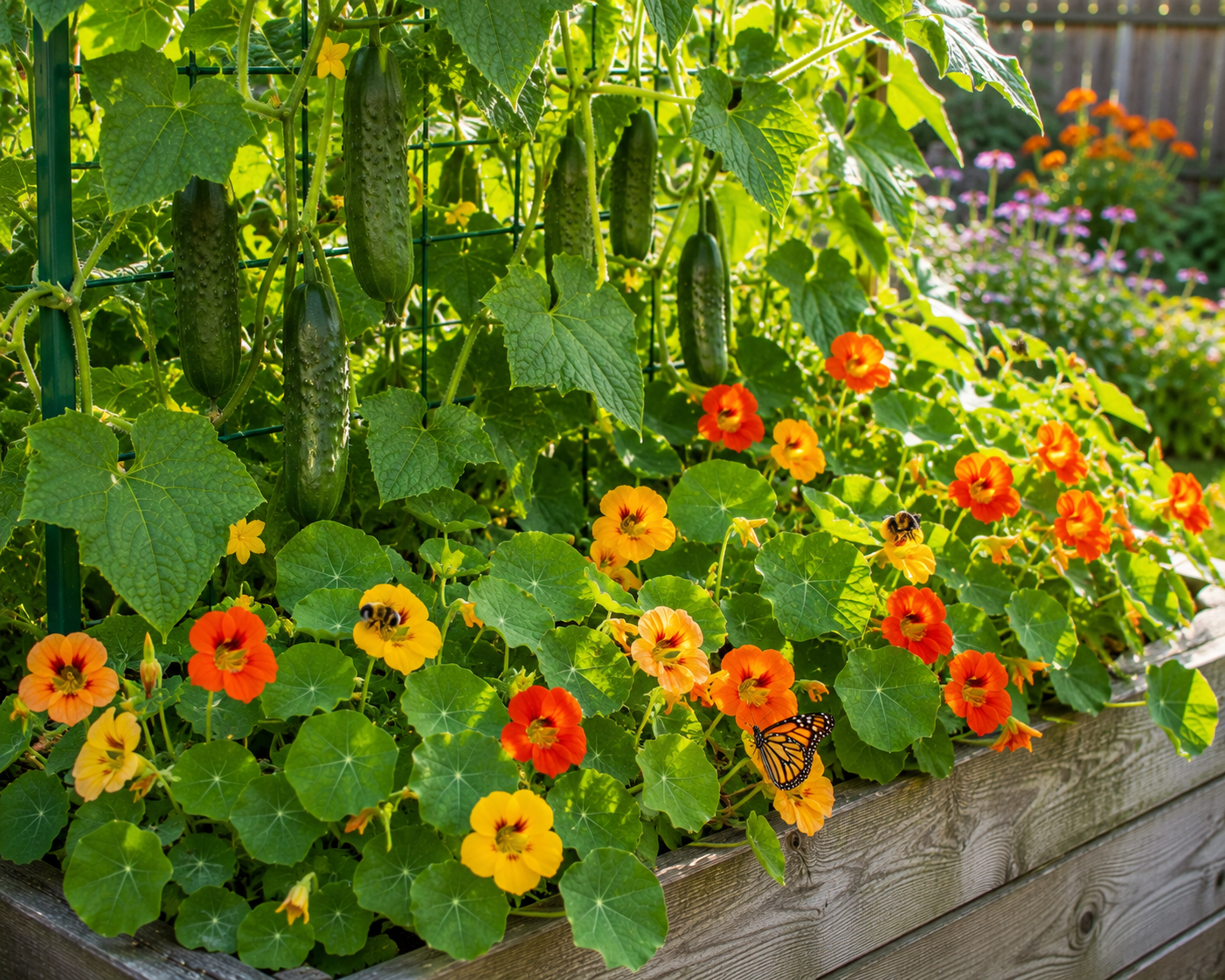 Cucumbers-and-Nasturtium