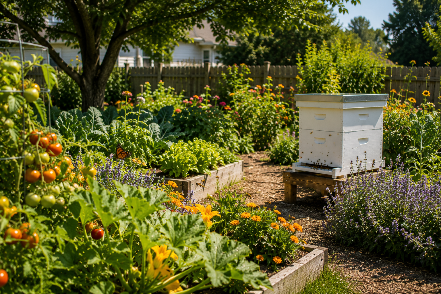 Beehive in the Garden