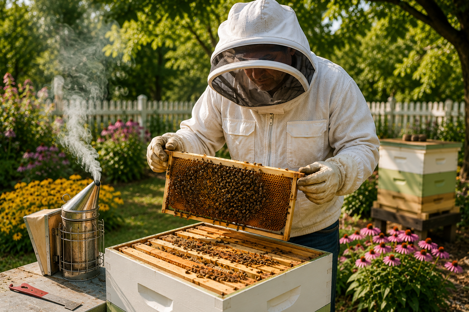 Opening the hive