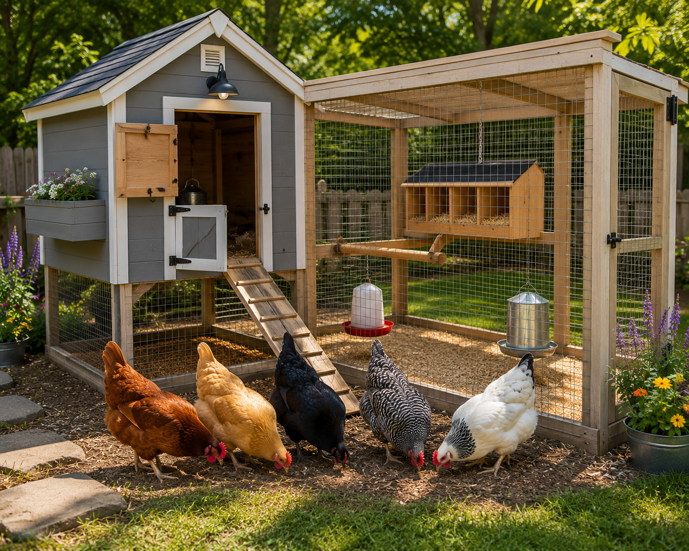 Four Chickens