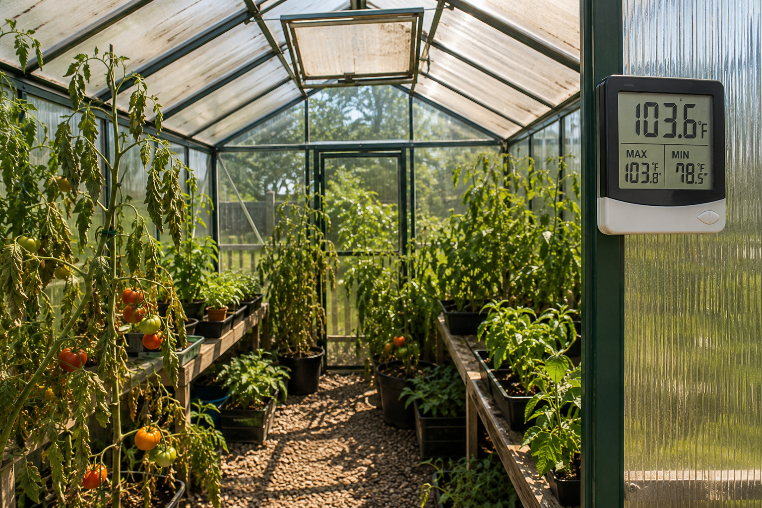 Summer Heat in Greenhouse